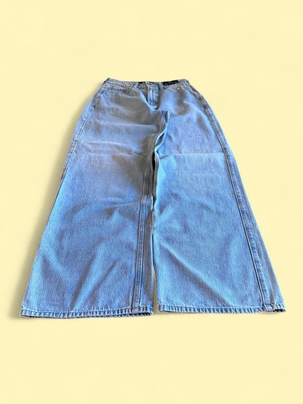 Hollister Ultra High Rise Baggy Jeans Light Wash Distressed Women’s 6R W28
